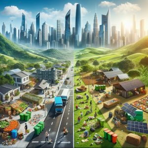 reciclare urban vs rural