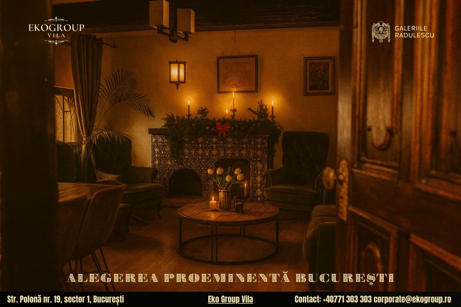 Destinații de Crăciun în București: Crăciunul anilor ’30 la Eko Group Vila, o escapadă elegantă în farmecul interbelic 1 Destinații de Crăciun în București: Crăciunul anilor ’30 la Eko Group Vila, o escapadă elegantă în farmecul interbelic